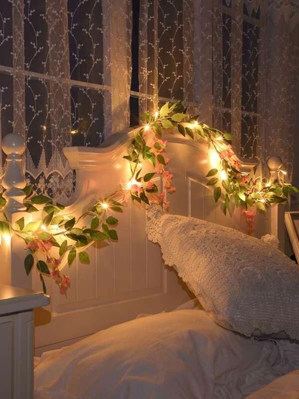 Artificial Flower Design String Light With 20pcs Bulbs