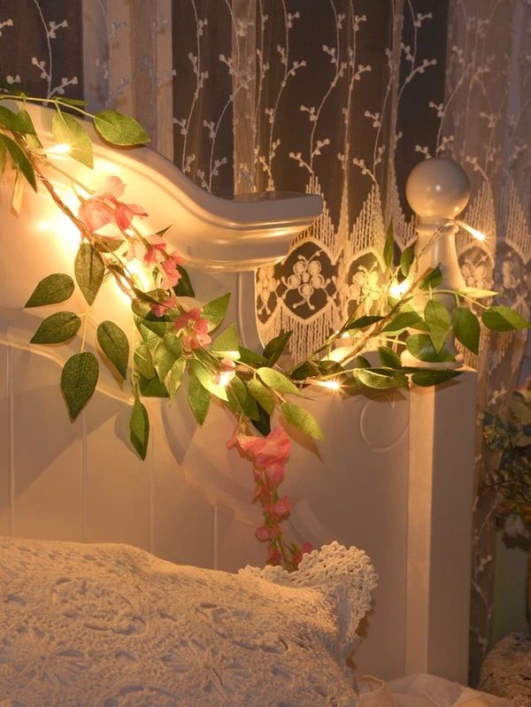 Artificial Flower Design String Light With 20pcs Bulbs