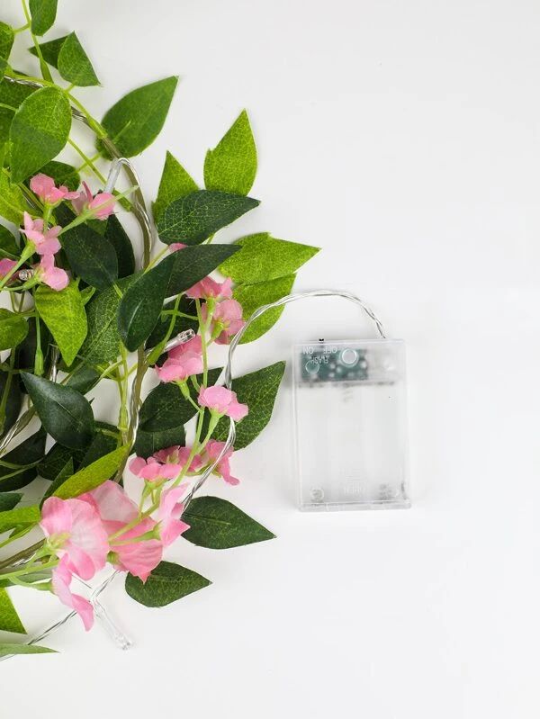 Artificial Flower Design String Light With 20pcs Bulbs