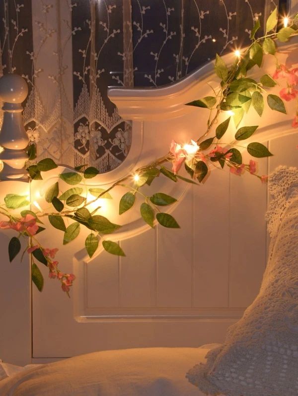 Artificial Flower Design String Light With 20pcs Bulbs
