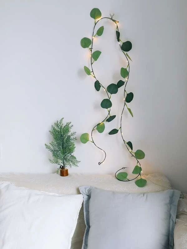 Artificial Leaf String Light With 20pcs Bulb 1pc