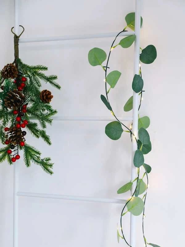 Artificial Leaf String Light With 20pcs Bulb 1pc