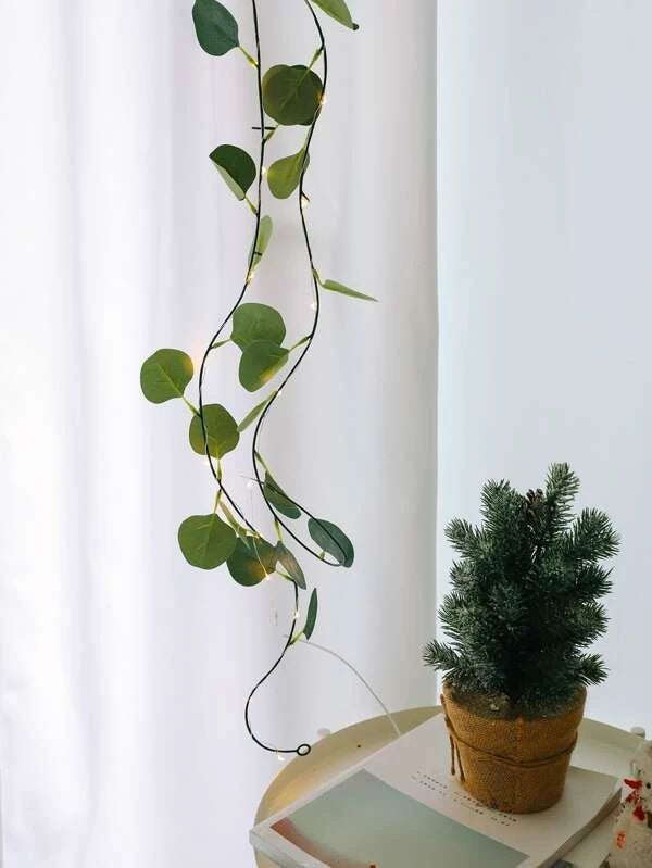 Artificial Leaf String Light With 20pcs Bulb 1pc