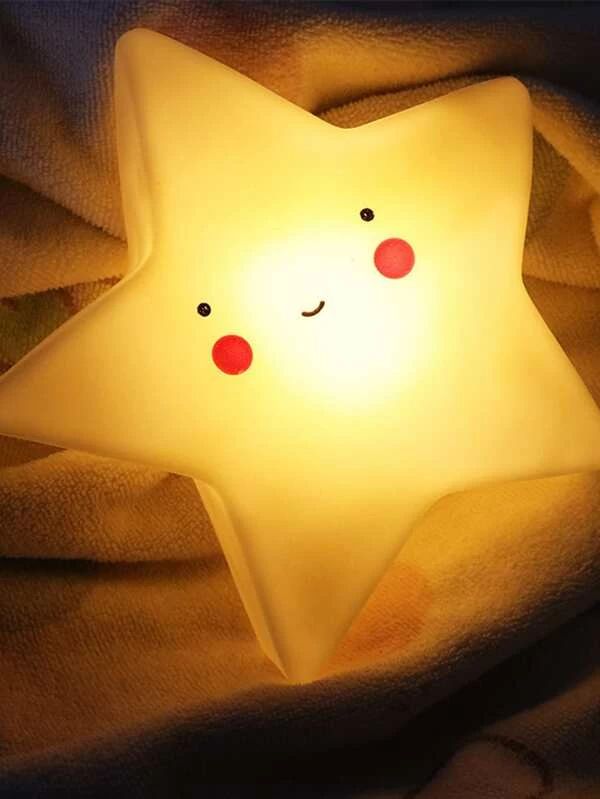 Cute Moon & Star Shaped Night Light 1pc