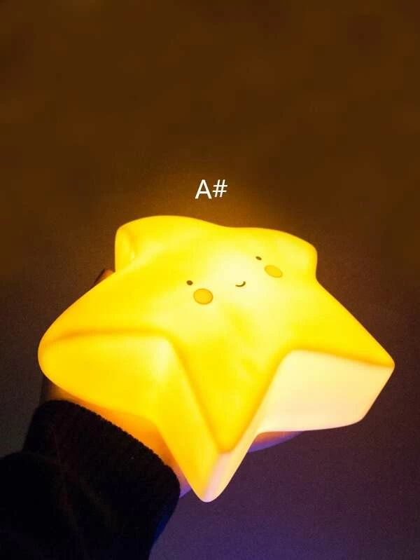 Cute Moon & Star Shaped Night Light 1pc