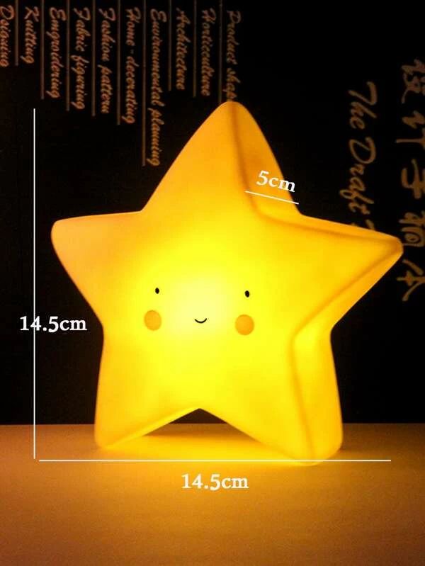 Cute Moon & Star Shaped Night Light 1pc