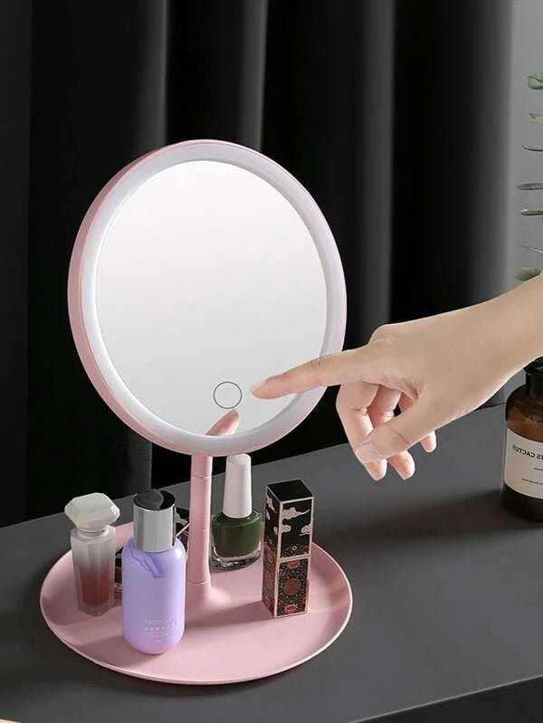 Desktop Makeup Mirror 1pc With Light