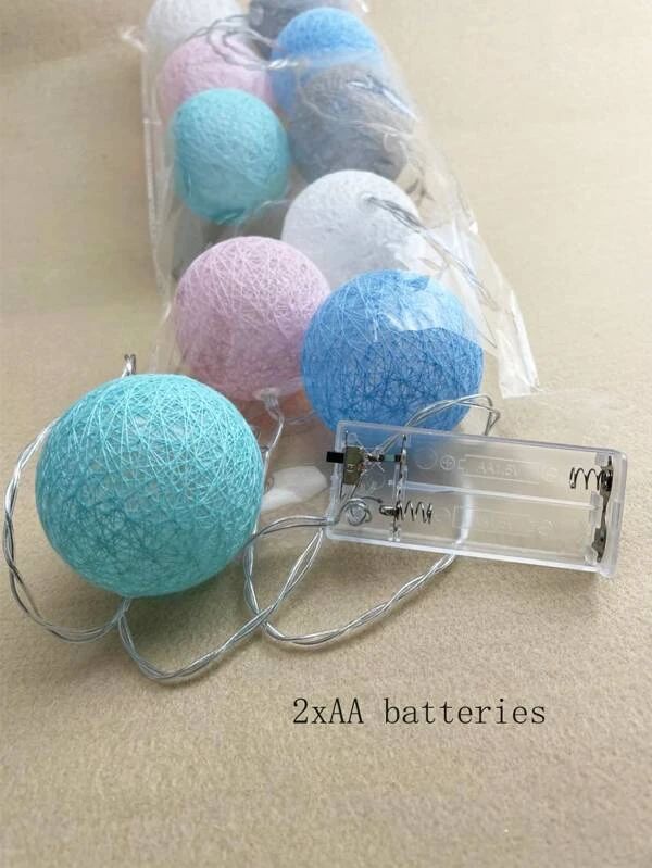 String Light With 10pcs Ball Bulb 1pc