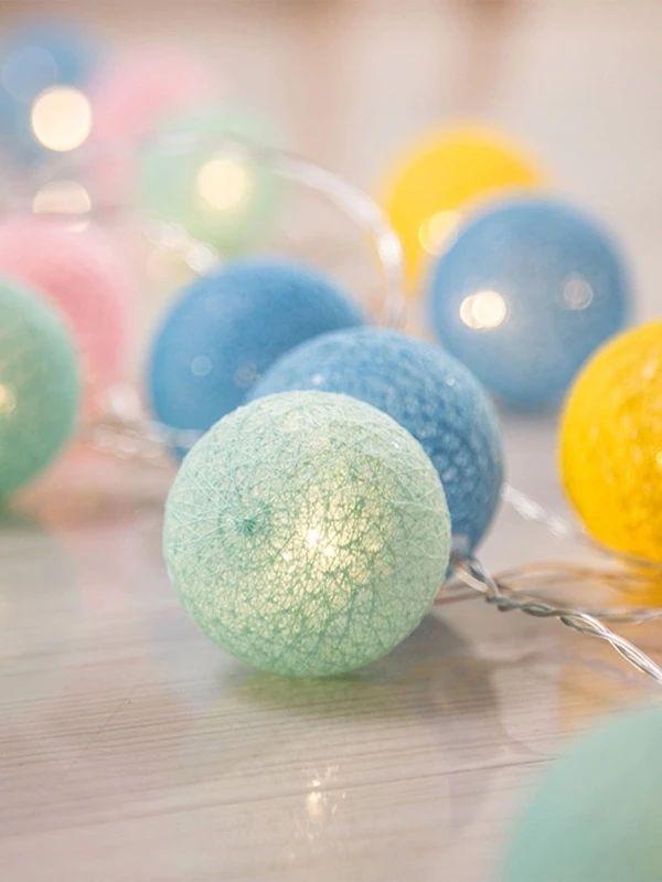 String Light With 10pcs Ball Bulb 1pc