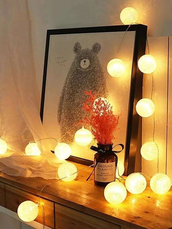 String Light With 10pcs Ball Bulbs