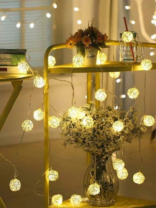 String Light With 10pcs Ball Bulb