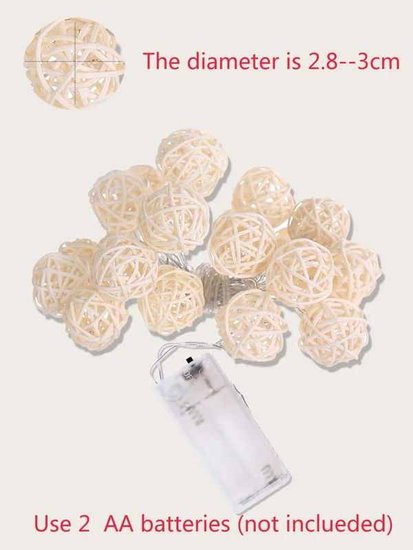 String Light With 10pcs Ball Bulb