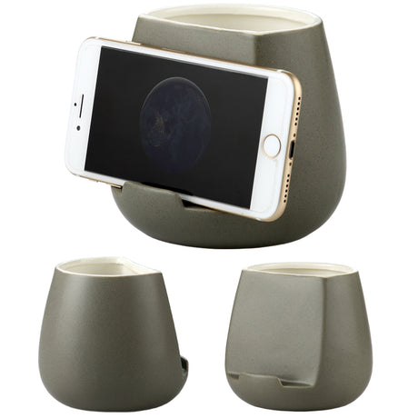 Ceramic toothbrush cell phone storage rack | Solid Color
