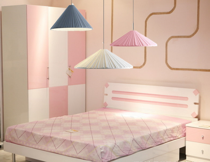 Colorful Bamboo Hat Pendant Lamp