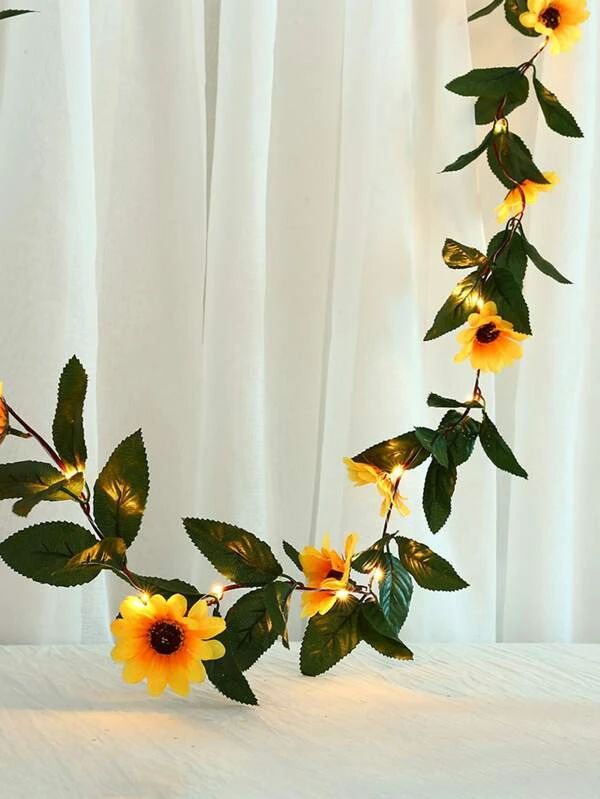 Artificial Sunflower Decor String Light 20pcs