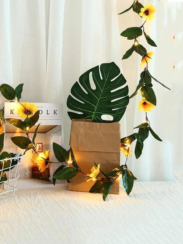 Artificial Sunflower Decor String Light 20pcs