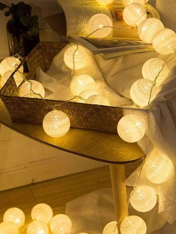 20pcs Led Cotton Ball String Light