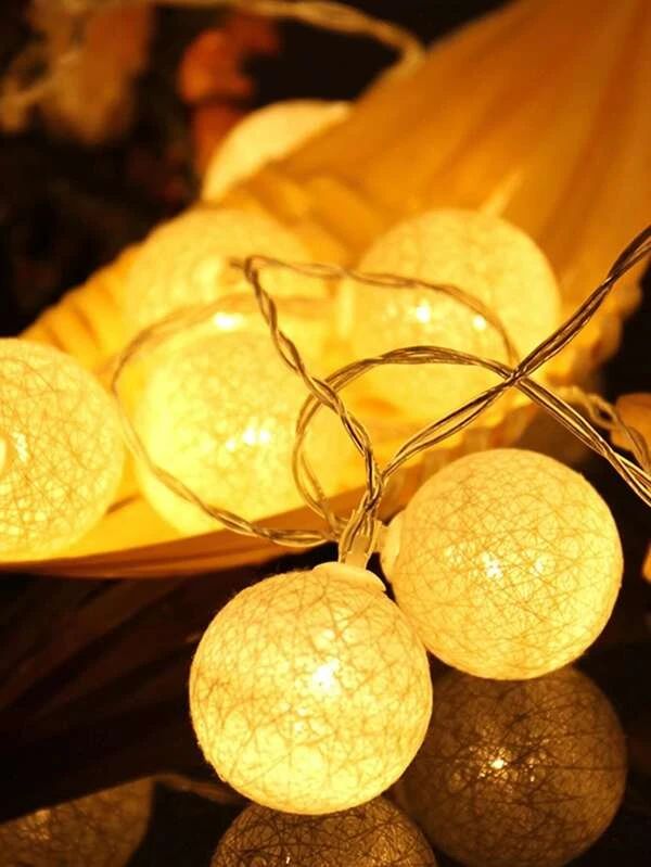 20pcs Led Cotton Ball String Light