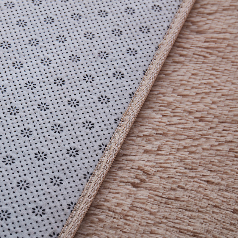 Multi-Color Home Area Rug Nordic Plain Rug Fluffy Machine Washable Stain Resistant Anti-Slip Backing Rug with Braided Trim Clearhalo 'Area Rug' 'Casual' 'Rugs' Rug' 2172232