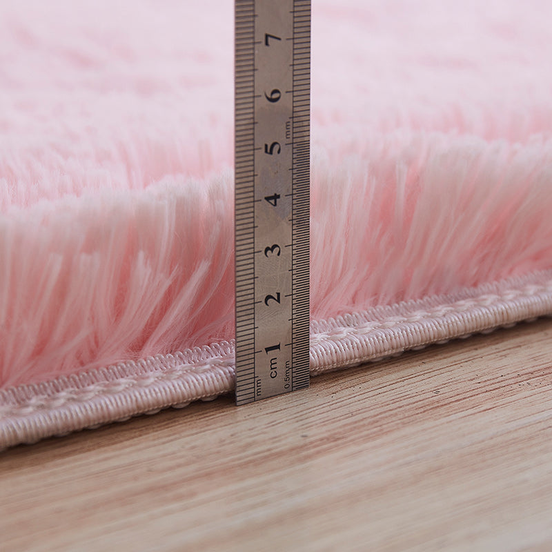 Multi-Color Home Area Rug Nordic Plain Rug Fluffy Machine Washable Stain Resistant Anti-Slip Backing Rug with Braided Trim Clearhalo 'Area Rug' 'Casual' 'Rugs' Rug' 2172234