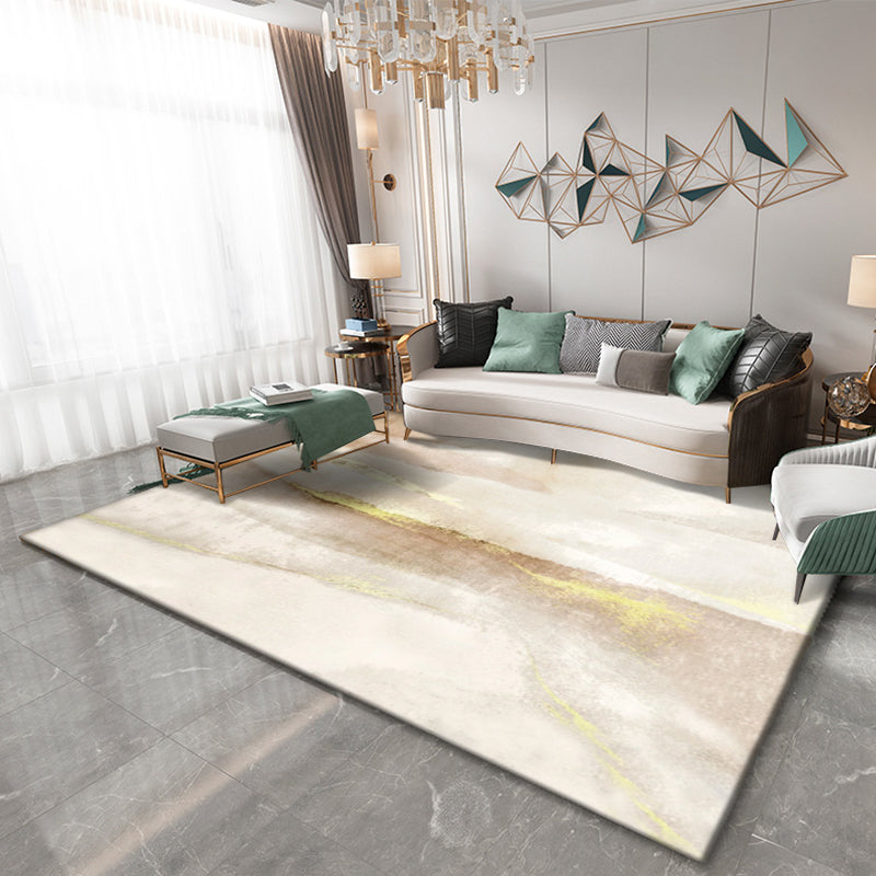 Classic Abstract Rug Multi Color Steampunk Area Carpet Cotton Blend Anti-Slip Backing Easy Care Rug for Living Room - Yellow - Clearhalo - 'Area Rug' - 'Rug' - 2215347