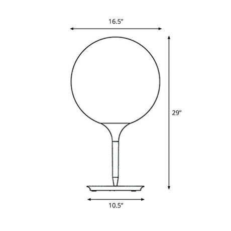Balloon Shaped Night Lamp Nordic Frosted White Glass Single Study Table Light in White