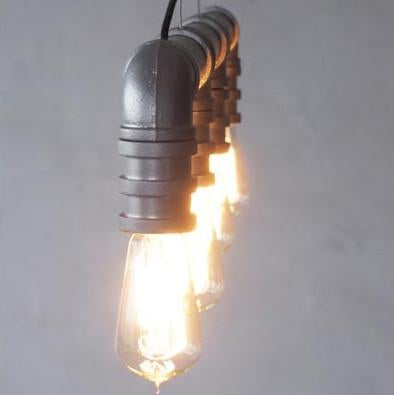 4 Head Water Pipe Industrial Pendant Light