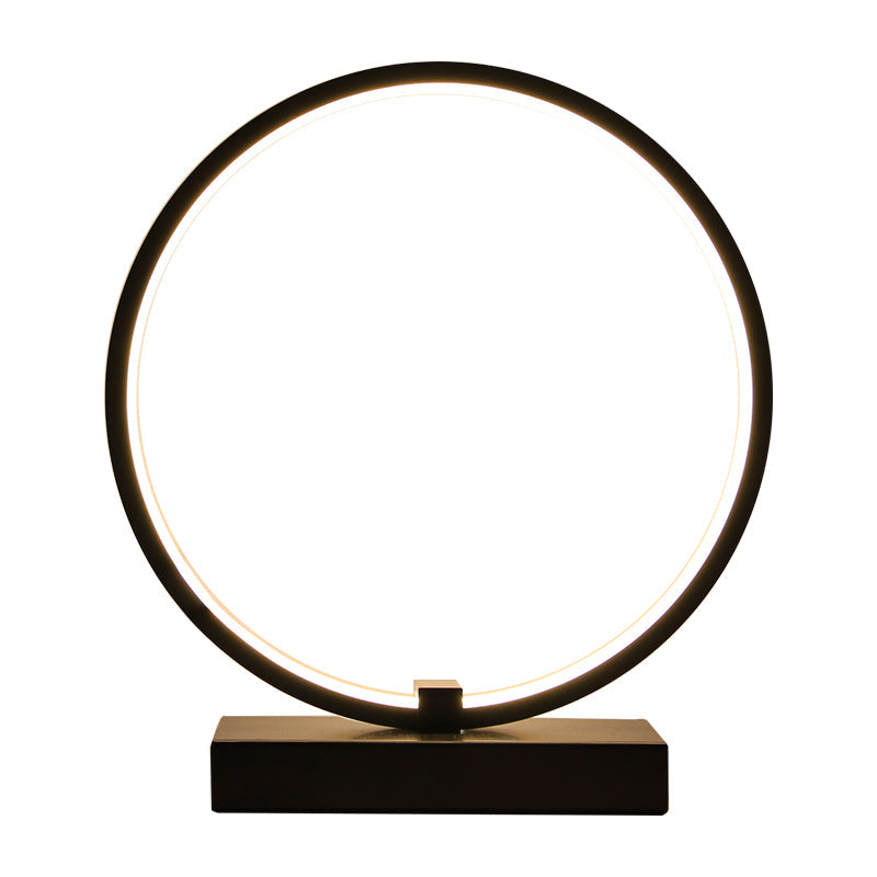 Circular Night Table Lamp Simple Style Acrylic LED Night Light for Bedroom Decor