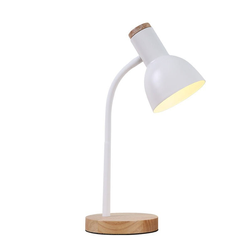 Flexible Gooseneck Metal Reading Lamp Nordic Style Single Night Table Light with Bell Shade