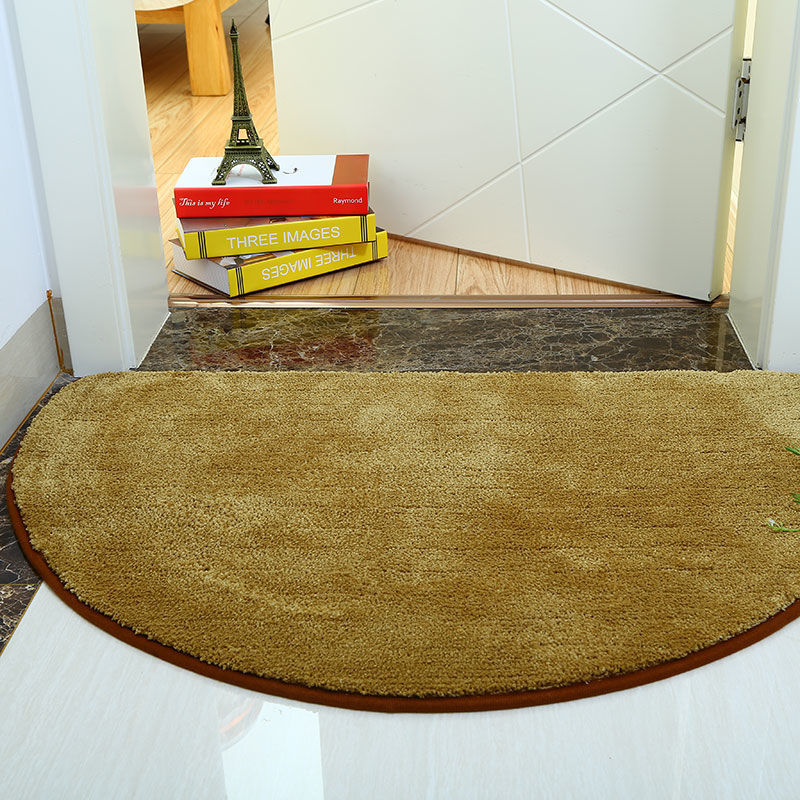 Solid Color Semicircle Bath Mat