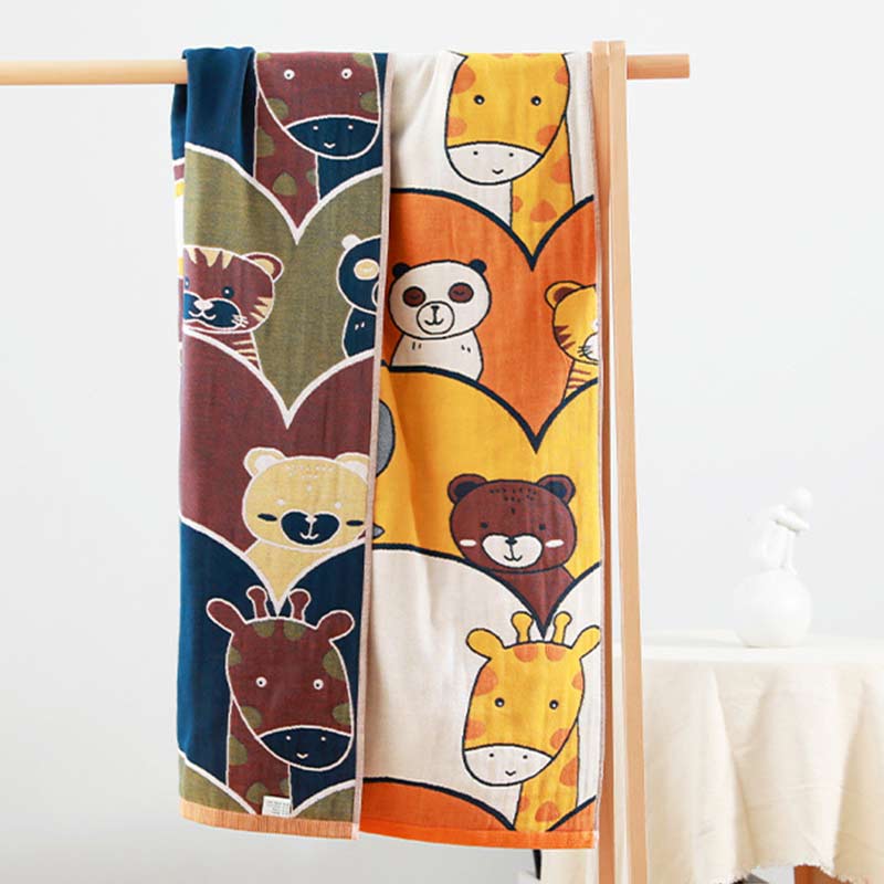Animal Party Cotton Comfy Bath Towel