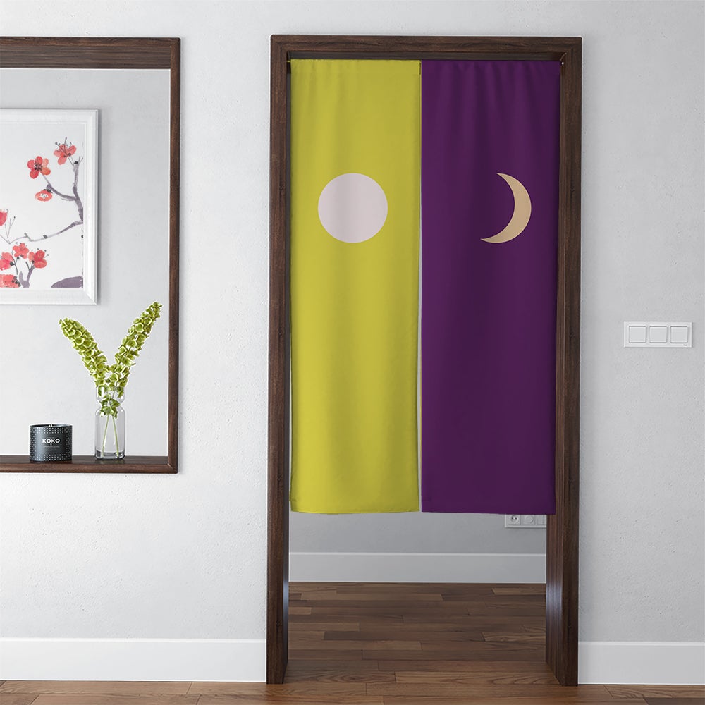 Moon and Sun Noren Doorway Curtain