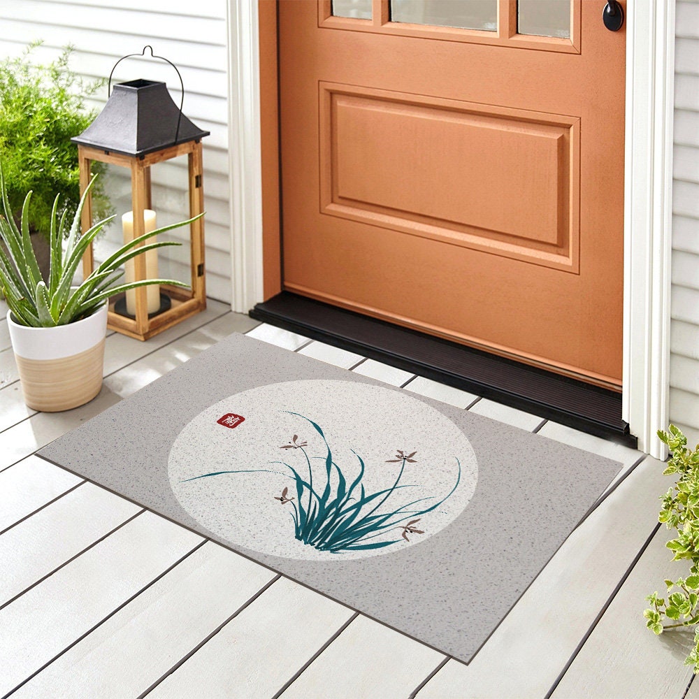Orchids Flower Sakura PVC Entrance Mat