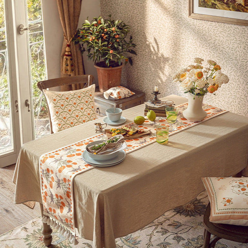 American retro table flag Japanese light luxury ins tablecloth Nordic Chinese coffee table side cabinet cloth cover towel Veligis Vintage printing, durable, long-term washing will not fade