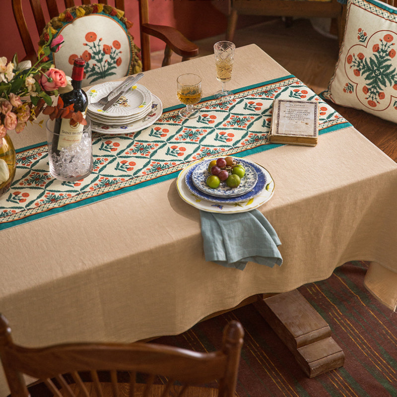 Matisse American pastoral linen light luxury table flag coffee table dining table TV cabinet tablecloth long strip cloth shoe cabinet cloth cover towel