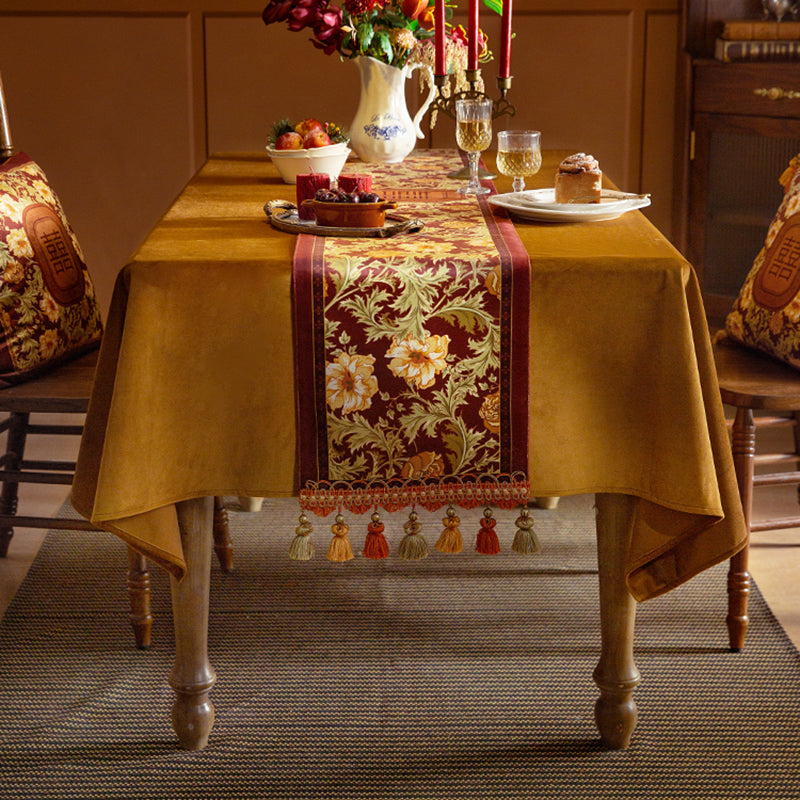 Splendid marriage festive table bunting red wedding with American retro high-end dining table coffee table TV cabinet bed flag