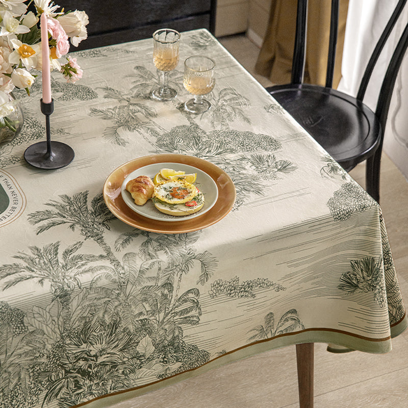 Sketch manor American French tablecloth light luxury retro decorative cloth dustproof cloth coffee table desk cover cloth high-end sense Medieval Jouy prints take you back to the 18th century