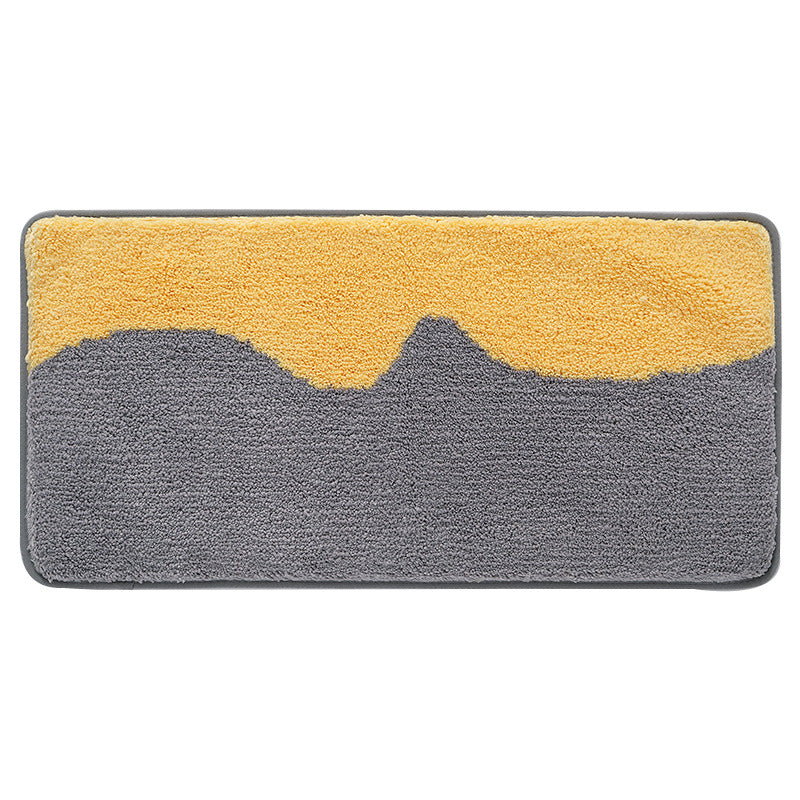Feblilac Yellow Mountain Bath Mat Rug