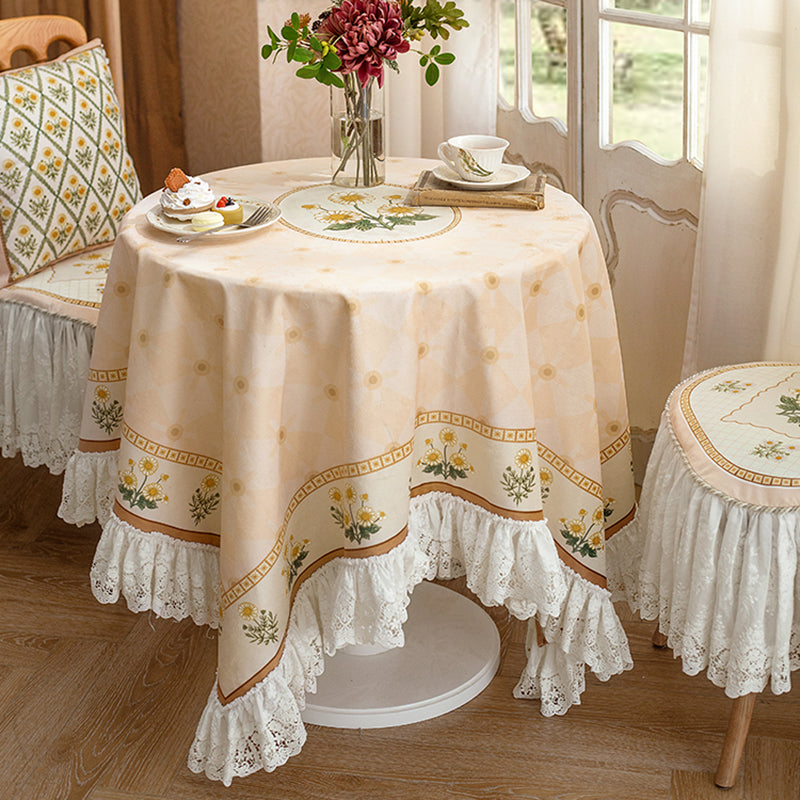 Time American pastoral tablecloth French retro tablecloth art lace TV cabinet coffee table cover cloth square tablecloth