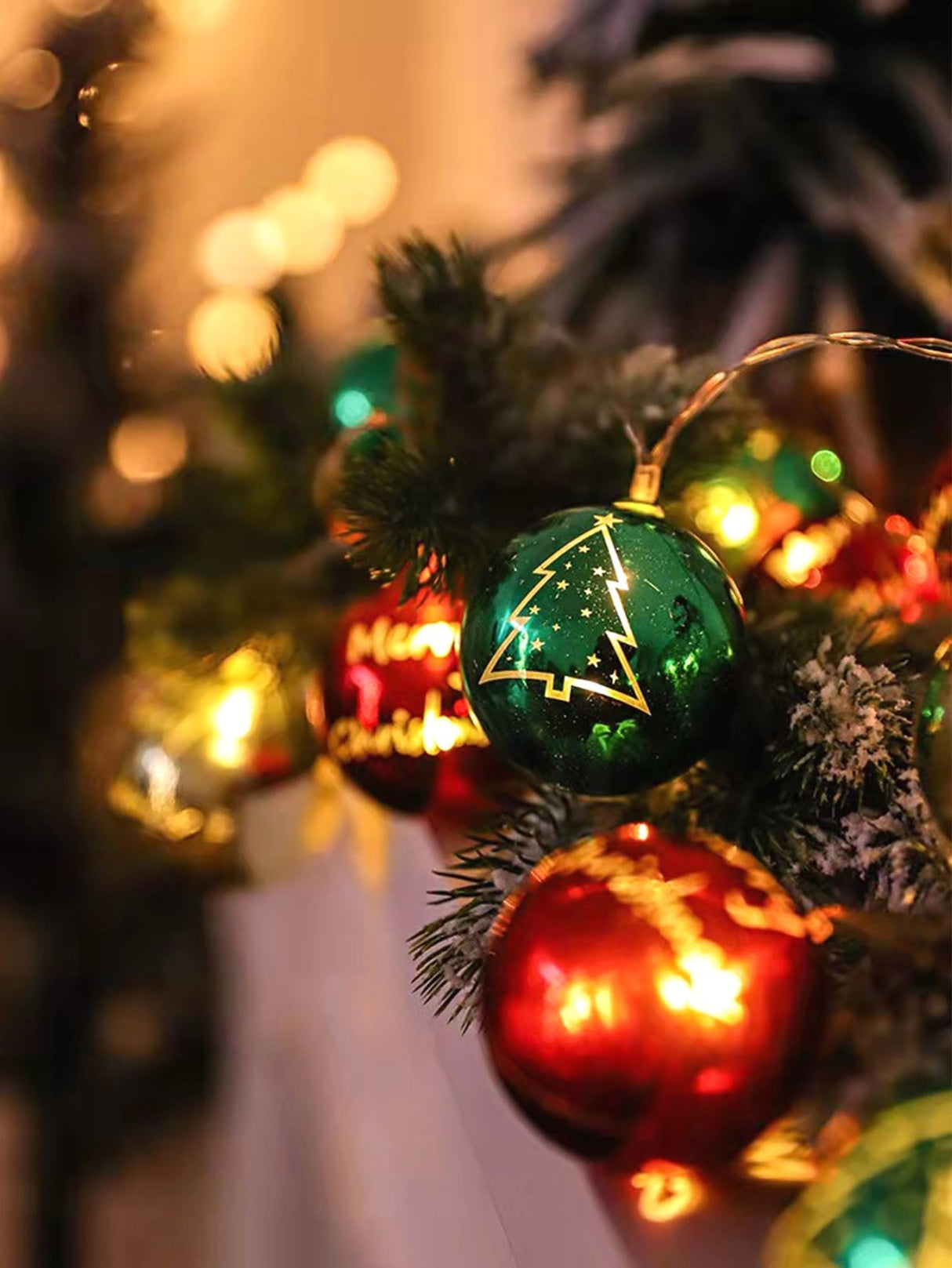 Christmas String Light with 10pcs Light Ball 1pc - Lighting & Lamp