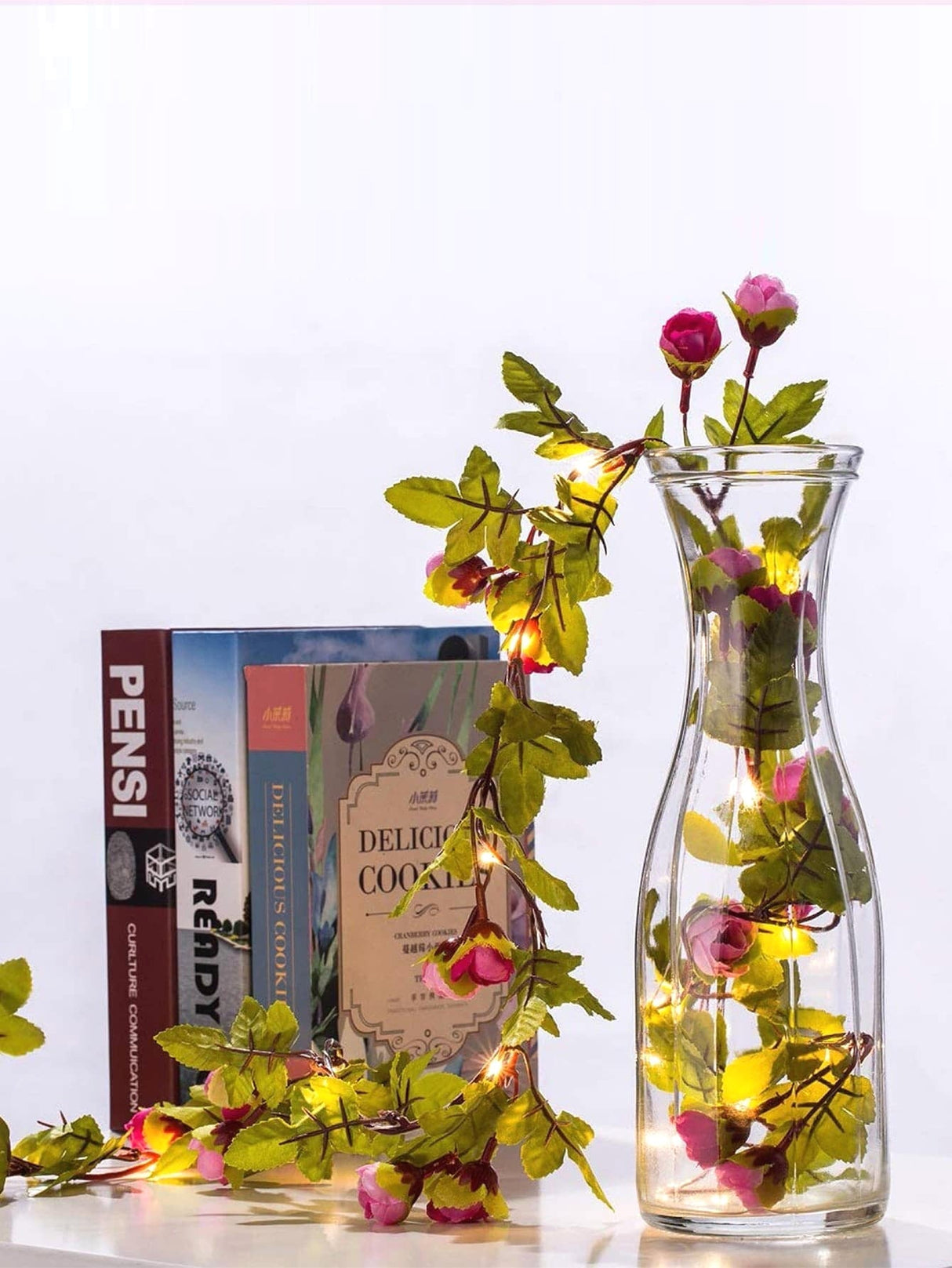 Artificial Flower String Light with 25pcs Bulb 1pc - Novelty Lighting