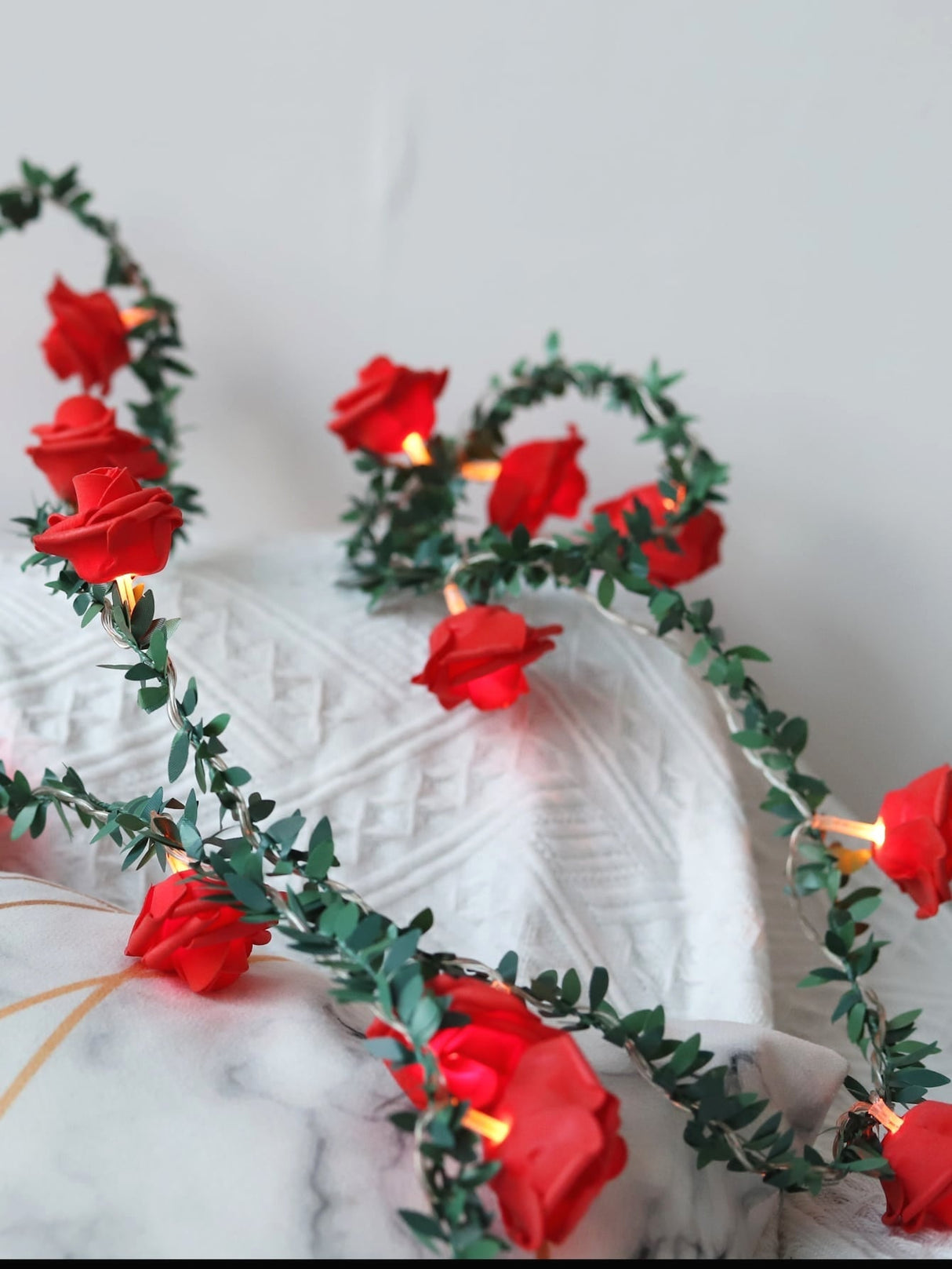 Artificial Rose Vine String Light 1pc - Novelty Lighting