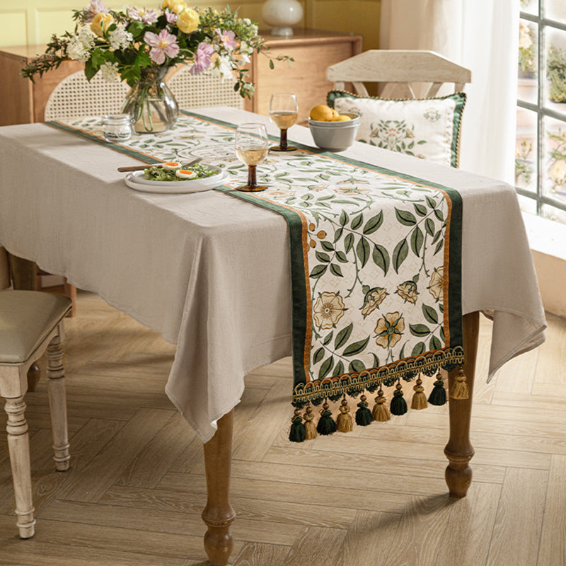 Haitangchun American living room dining table table flag cloth bed flag high-end light luxury high-end TV cabinet side cabinet long decorative cloth