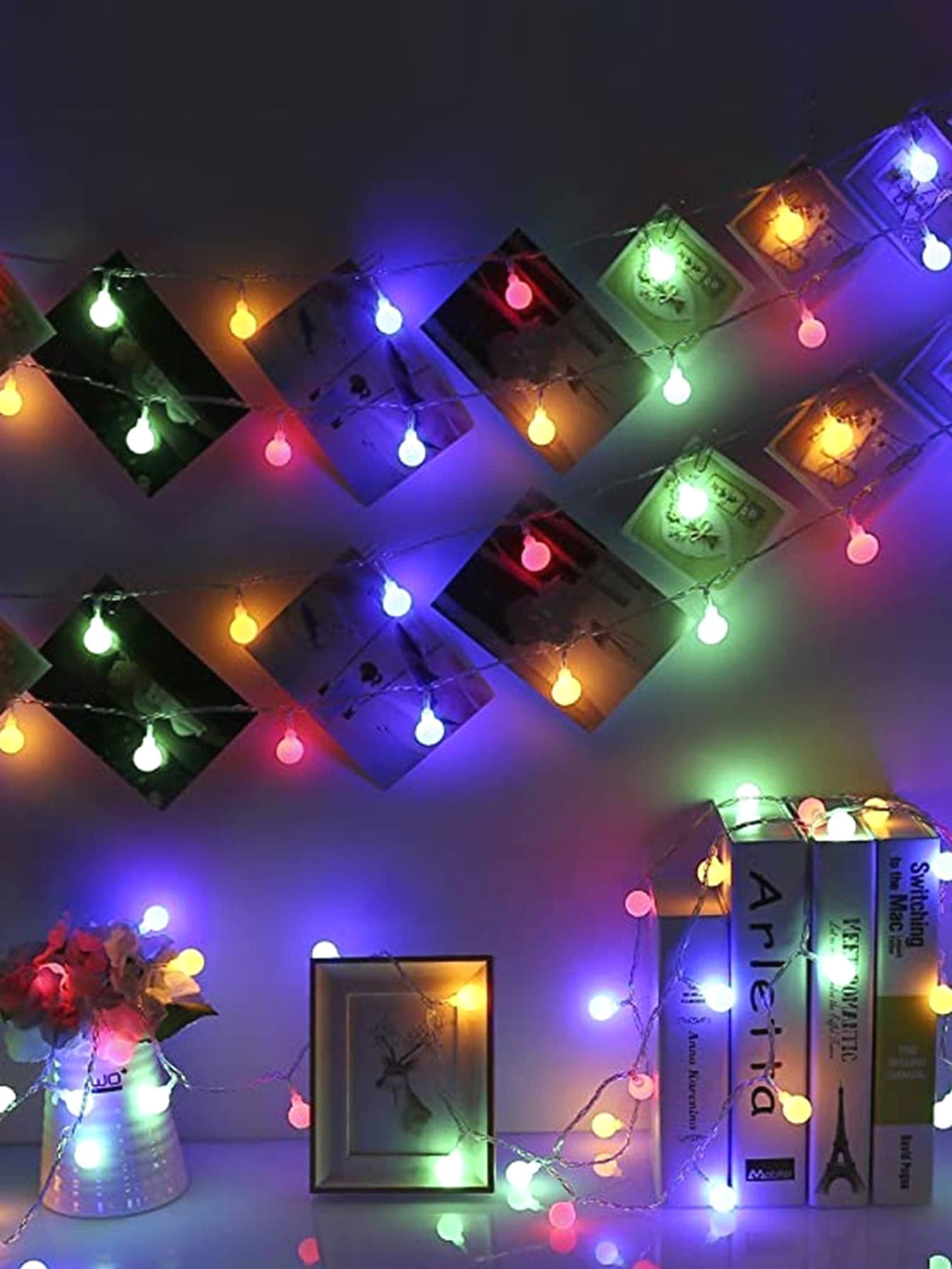 7 Color String Light with 40pcs Ball Shaped Bulb 1pc - Novelty Lighting