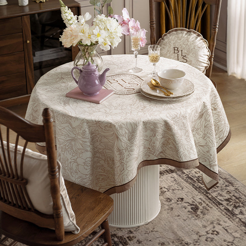 Tilde modern minimalist tablecloth cream style light luxury high-end velvet table cloth art tabletop protection pad tablecloth