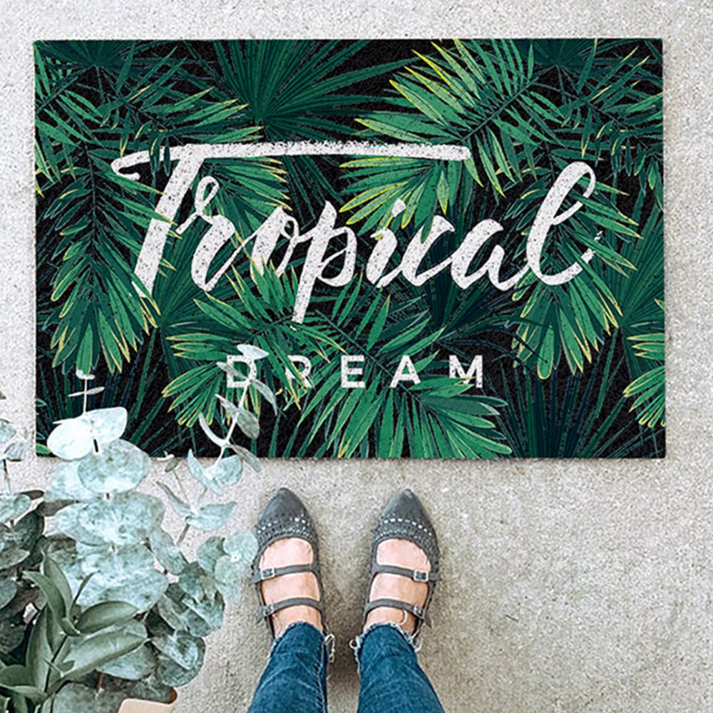 Green Tropical Dream PVC Entrance Mat