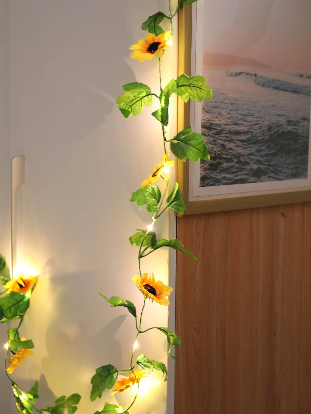 Artificial Sunflower String Light with 20pcs Bulb 1pc - Novelty Lighting