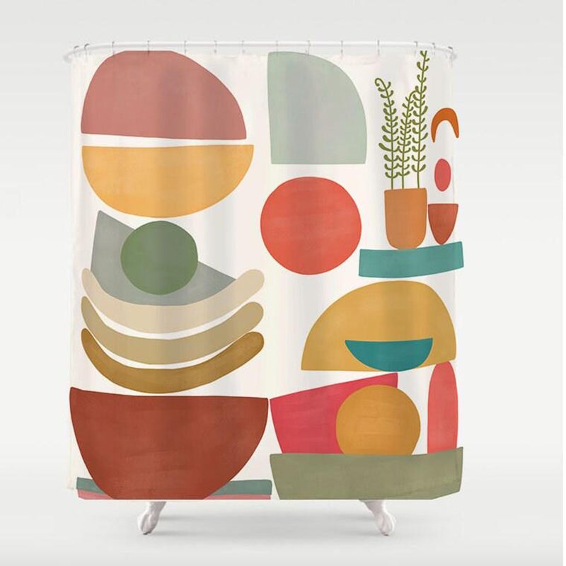 Abstract Color Shape Shower Curtain