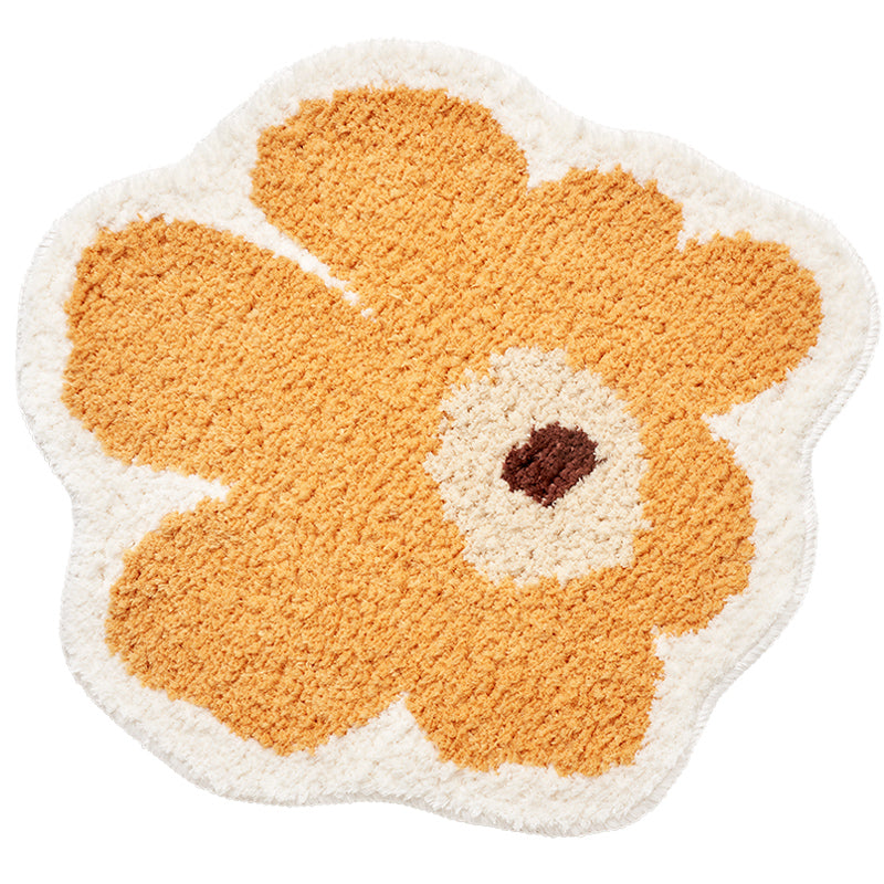 Feblilac Abstract Daisy Flower Bedroom Mat