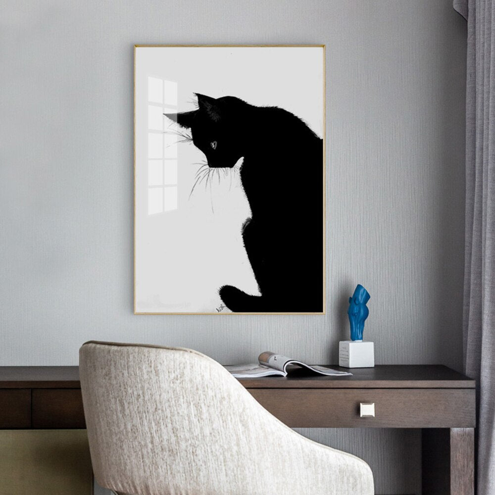 Black & White Cat Poster